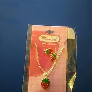 Brand New Girls Necklace (Kids size) Strawberry N